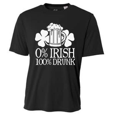 0 Irish 100 Drunk Happy St Patrick Day Beer Lover Cooling Performance Crew T-Shirt