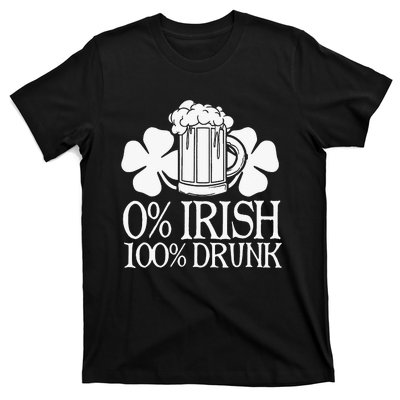 0 Irish 100 Drunk Happy St Patrick Day Beer Lover T-Shirt