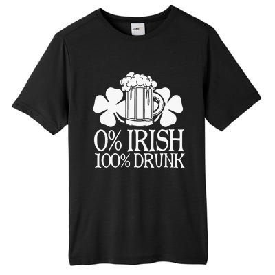 0 Irish 100 Drunk Happy St Patrick Day Beer Lover Tall Fusion ChromaSoft Performance T-Shirt