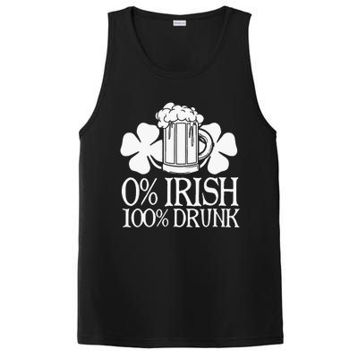 0 Irish 100 Drunk Happy St Patrick Day Beer Lover PosiCharge Competitor Tank