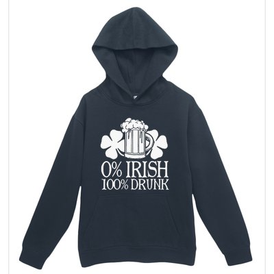 0 Irish 100 Drunk Happy St Patrick Day Beer Lover Urban Pullover Hoodie