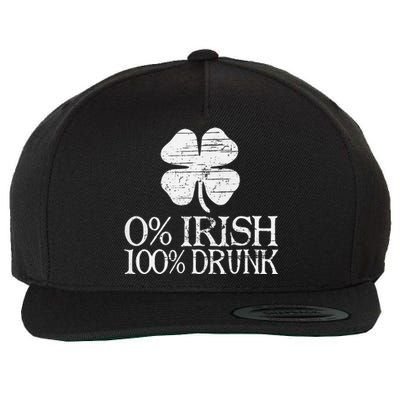 0 Irish 100 Drunk Vintage St. Patrick Day Gifts Wool Snapback Cap