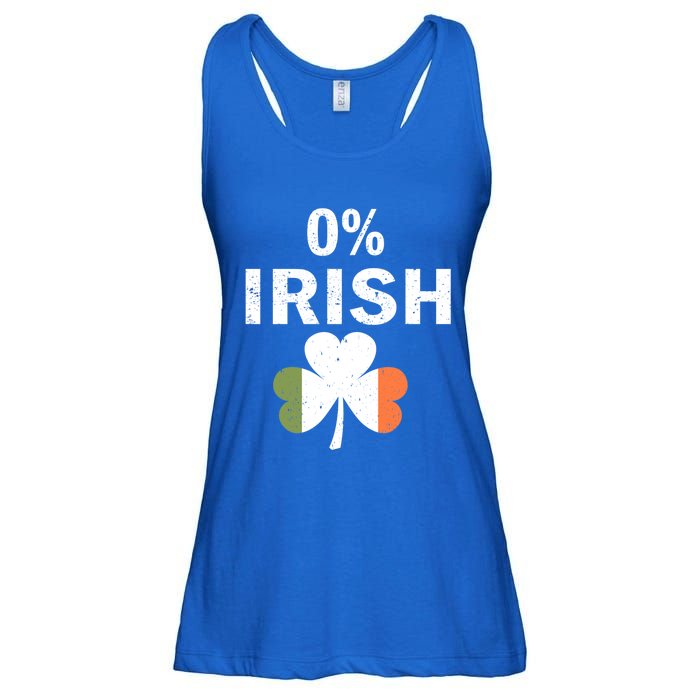 0% Irish Funny St Patricks Day Gift Vintage Men Women Ladies Essential Flowy Tank