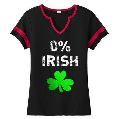 0 Irish Funny St. Saint Patrick's Day Ladies Halftime Notch Neck Tee