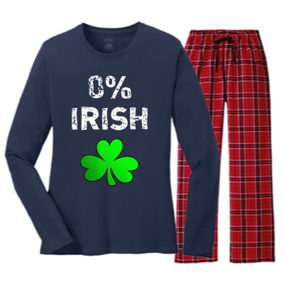 0 Irish Funny St. Saint Patrick's Day Women's Long Sleeve Flannel Pajama Set 