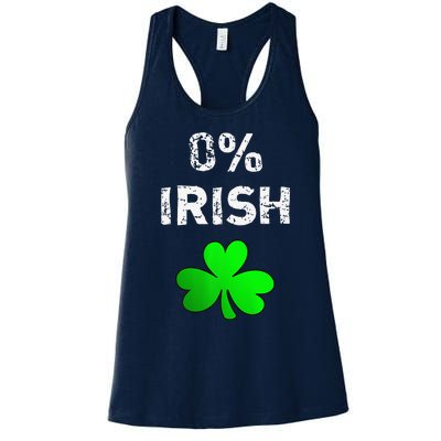 0 Irish Funny St. Saint Patrick's Day Women's Racerback Tank