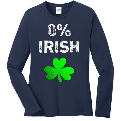 0 Irish Funny St. Saint Patrick's Day Ladies Long Sleeve Shirt