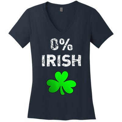 0 Irish Funny St. Saint Patrick's Day Women's V-Neck T-Shirt