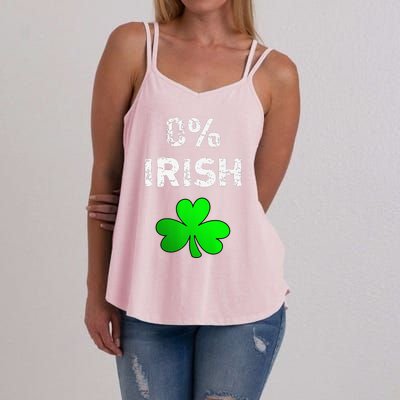 0 Irish Funny St. Saint Patrick's Day Women's Strappy Tank