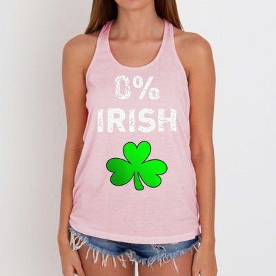 0 Irish Funny St. Saint Patrick's Day Women's Knotted Racerback Tank