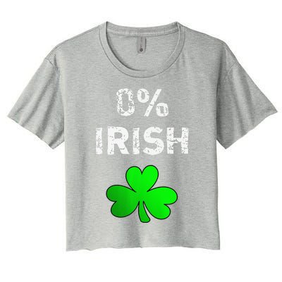 0 Irish Funny St. Saint Patrick's Day Women's Crop Top Tee