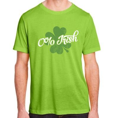 0% Irish Funny Clovers St Paddys Shamrocks Patrick's Day Gift Adult ChromaSoft Performance T-Shirt