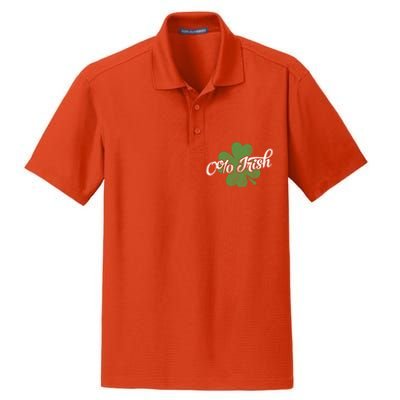 0% Irish Funny Clovers St Paddys Shamrocks Patrick's Day Gift Dry Zone Grid Polo