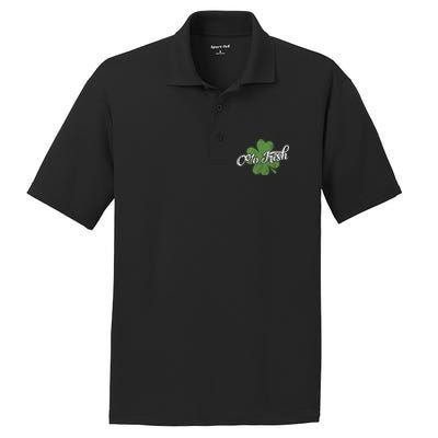 0% Irish Funny Clovers St Paddys Shamrocks Patrick's Day Gift PosiCharge RacerMesh Polo