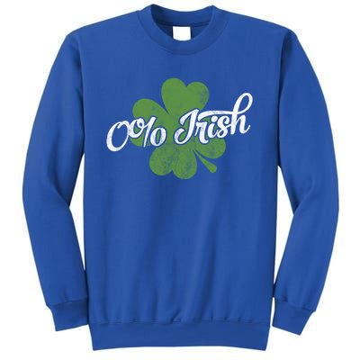 0% Irish Funny Clovers St Paddys Shamrocks Patrick's Day Gift Sweatshirt