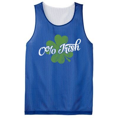 0% Irish Funny Clovers St Paddys Shamrocks Patrick's Day Gift Mesh Reversible Basketball Jersey Tank