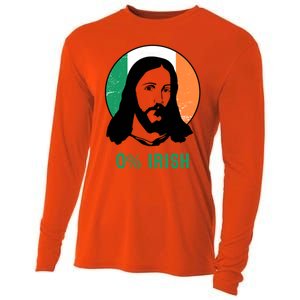 0% Irish Ireland Flag Jesus St Patricks Day Gift Cooling Performance Long Sleeve Crew