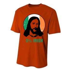 0% Irish Ireland Flag Jesus St Patricks Day Gift Performance Sprint T-Shirt