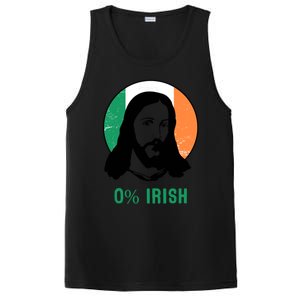 0% Irish Ireland Flag Jesus St Patricks Day Gift PosiCharge Competitor Tank