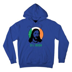 0% Irish Ireland Flag Jesus St Patricks Day Gift Hoodie