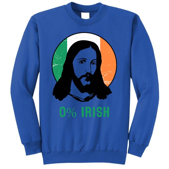 0% Irish Ireland Flag Jesus St Patricks Day Gift Sweatshirt