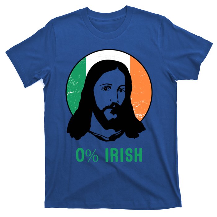 0% Irish Ireland Flag Jesus St Patricks Day Gift T-Shirt