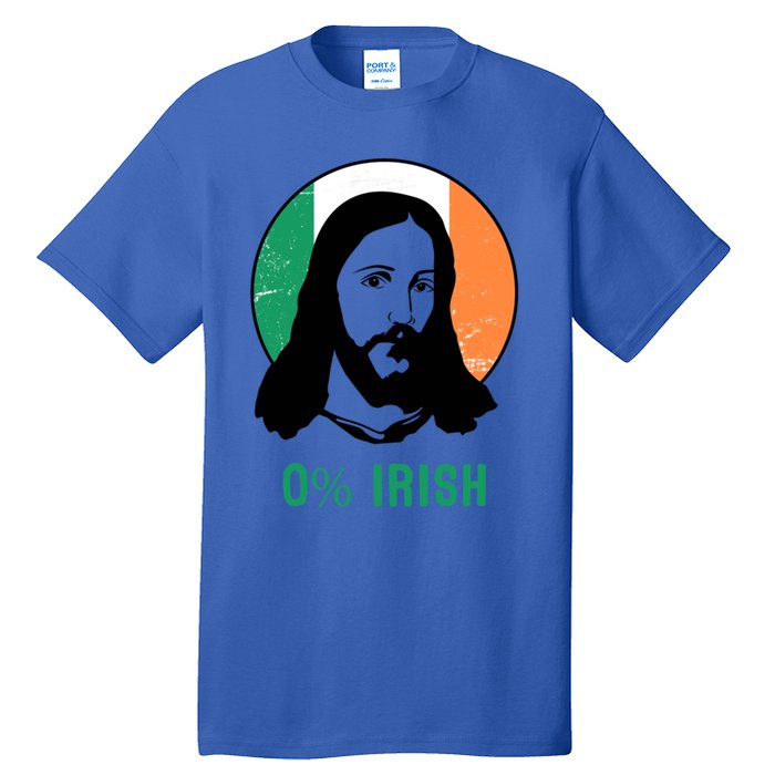 0% Irish Ireland Flag Jesus St Patricks Day Gift Tall T-Shirt