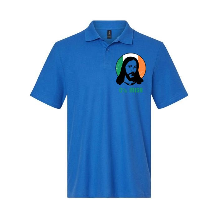 0% Irish Ireland Flag Jesus St Patricks Day Gift Softstyle Adult Sport Polo