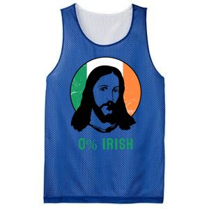 0% Irish Ireland Flag Jesus St Patricks Day Gift Mesh Reversible Basketball Jersey Tank