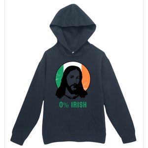 0% Irish Ireland Flag Jesus St Patricks Day Gift Urban Pullover Hoodie