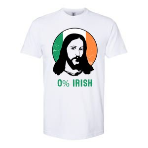 0% Irish Ireland Flag Jesus St Patricks Day Gift Softstyle CVC T-Shirt