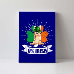 0% Irish Ireland Flag Shamrock Horse St PatrickS Day Gift Canvas