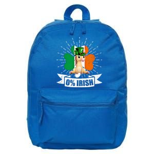 0% Irish Ireland Flag Shamrock Horse St PatrickS Day Gift 16 in Basic Backpack