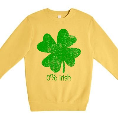 0 Irish St Patricks Day Funny Premium Crewneck Sweatshirt