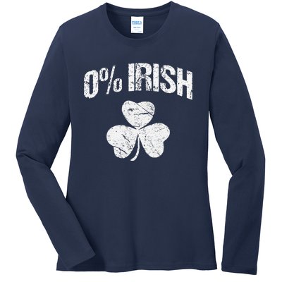 0 Irish Saint Patrick's Day Ladies Long Sleeve Shirt