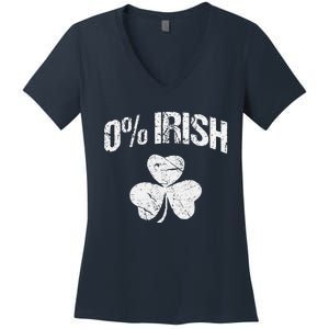 0 Irish Saint Patrick's Day Women's V-Neck T-Shirt