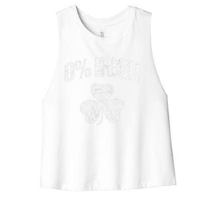 0 Irish Saint Patrick's Day Women's Racerback Cropped Tank