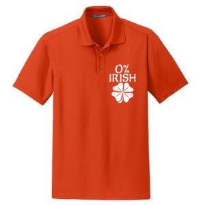 0% Irish Shamrock Happy Go Lucky Charm St Patricks Day Green Dry Zone Grid Polo