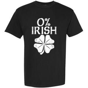 0% Irish Shamrock Happy Go Lucky Charm St Patricks Day Green Garment-Dyed Heavyweight T-Shirt