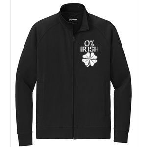 0% Irish Shamrock Happy Go Lucky Charm St Patricks Day Green Stretch Full-Zip Cadet Jacket