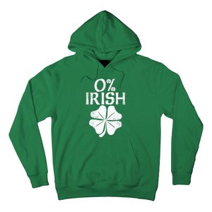 0% Irish Shamrock Happy Go Lucky Charm St Patricks Day Green Hoodie