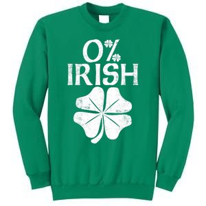 0% Irish Shamrock Happy Go Lucky Charm St Patricks Day Green Sweatshirt