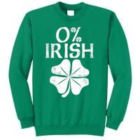 0% Irish Shamrock Happy Go Lucky Charm St Patricks Day Green Sweatshirt