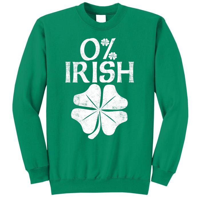 0% Irish Shamrock Happy Go Lucky Charm St Patricks Day Green Sweatshirt