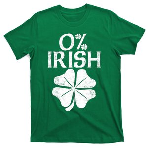 0% Irish Shamrock Happy Go Lucky Charm St Patricks Day Green T-Shirt