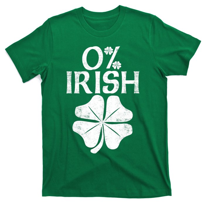 0% Irish Shamrock Happy Go Lucky Charm St Patricks Day Green T-Shirt