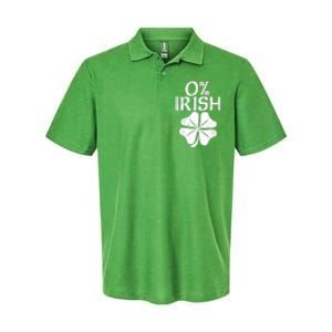 0% Irish Shamrock Happy Go Lucky Charm St Patricks Day Green Softstyle Adult Sport Polo