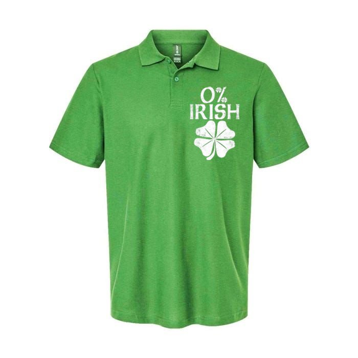 0% Irish Shamrock Happy Go Lucky Charm St Patricks Day Green Softstyle Adult Sport Polo