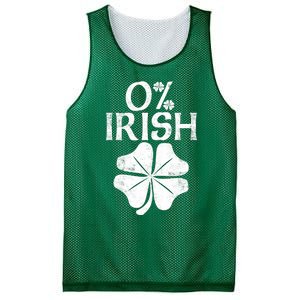 0% Irish Shamrock Happy Go Lucky Charm St Patricks Day Green Mesh Reversible Basketball Jersey Tank