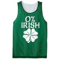 0% Irish Shamrock Happy Go Lucky Charm St Patricks Day Green Mesh Reversible Basketball Jersey Tank